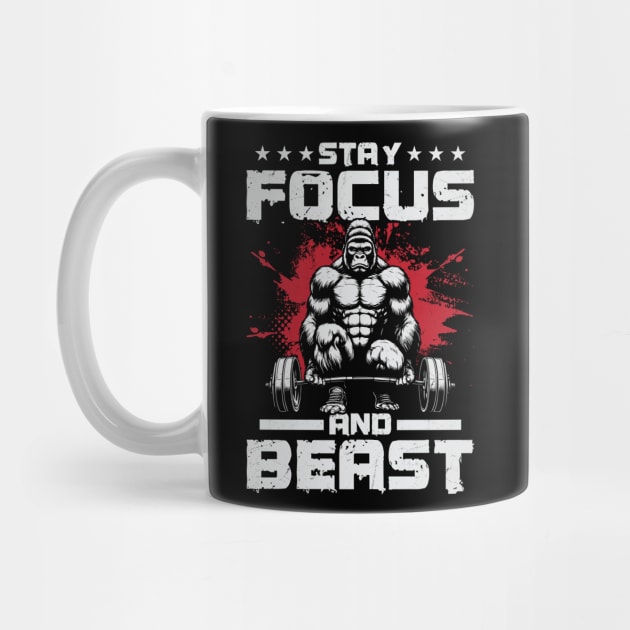 Stay Focused and Beast - Gym Motivation by Otaku Vibes